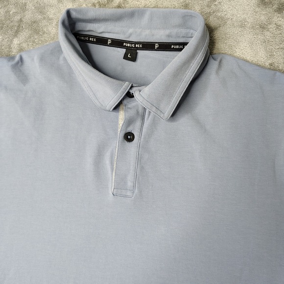 Other - Public Rec Polo Shirt Mens Large Blue Performance Stretch Logo‎ Golf Go To Polo